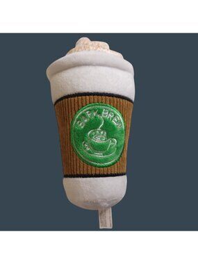 Bark Brew Coffee Cup Large Dog Toy With Squeaker